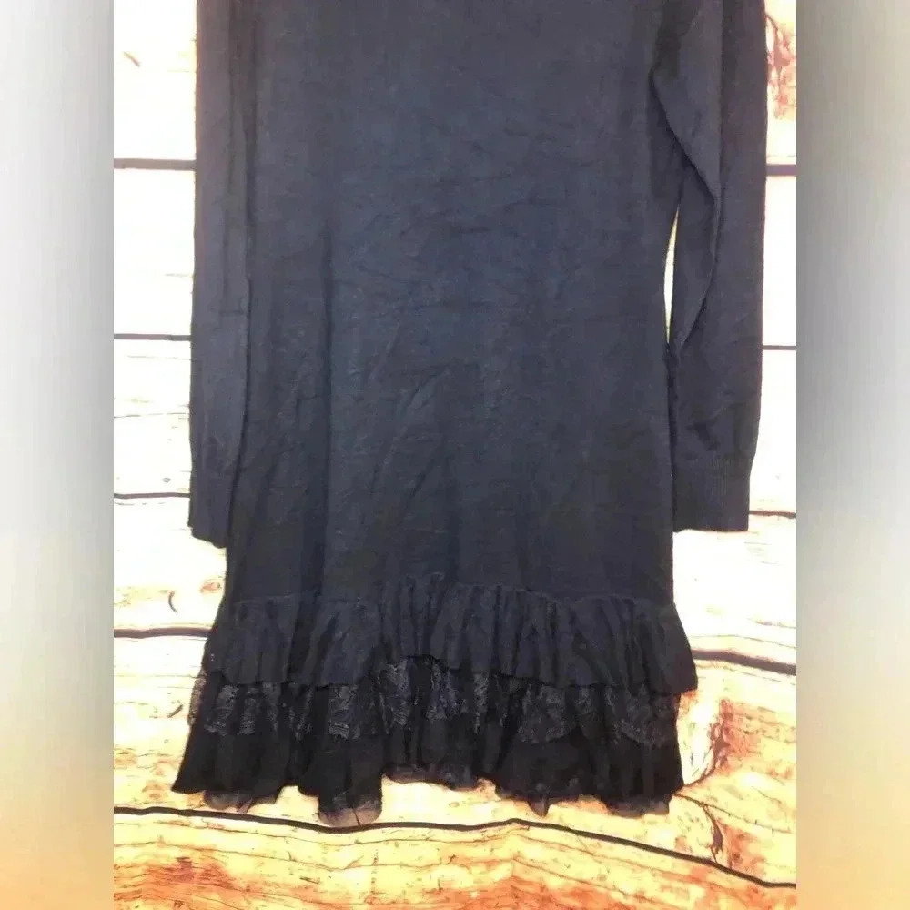 Navy Blue Long sleeve Dress - Picture 3 of 16